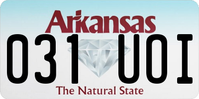 AR license plate 031UOI