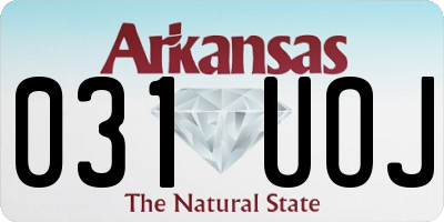 AR license plate 031UOJ