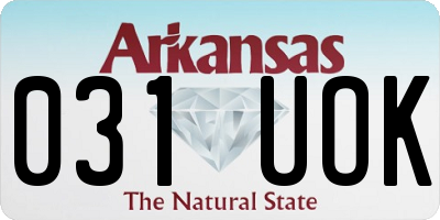 AR license plate 031UOK