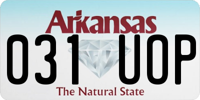 AR license plate 031UOP