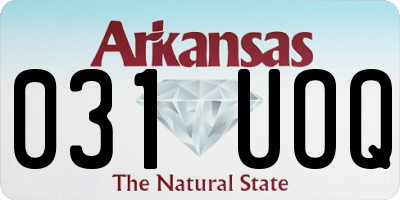 AR license plate 031UOQ