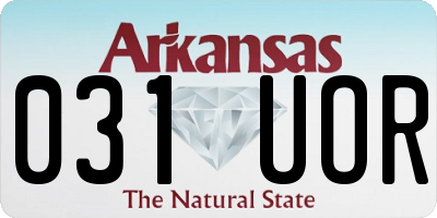 AR license plate 031UOR
