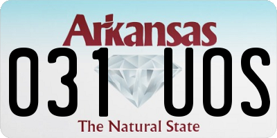 AR license plate 031UOS