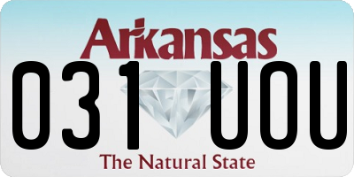 AR license plate 031UOU