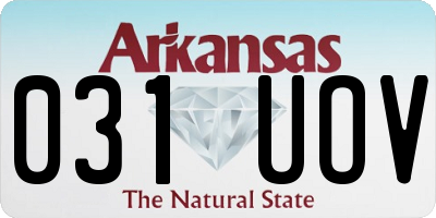 AR license plate 031UOV