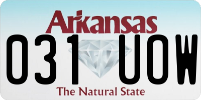 AR license plate 031UOW