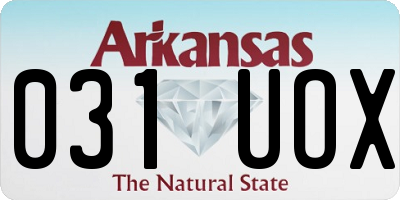 AR license plate 031UOX