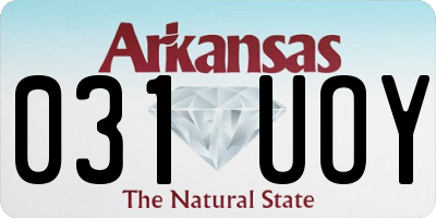 AR license plate 031UOY