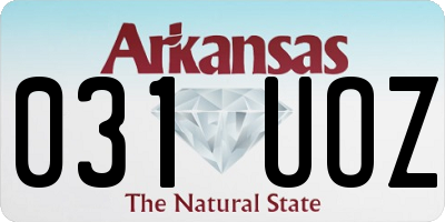 AR license plate 031UOZ
