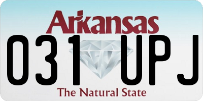 AR license plate 031UPJ