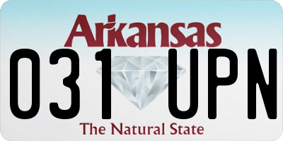 AR license plate 031UPN
