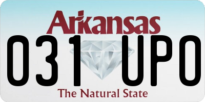 AR license plate 031UPO