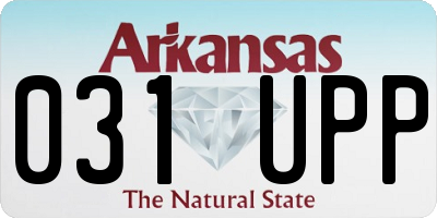 AR license plate 031UPP