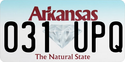 AR license plate 031UPQ