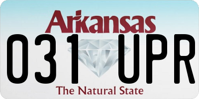 AR license plate 031UPR