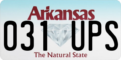 AR license plate 031UPS
