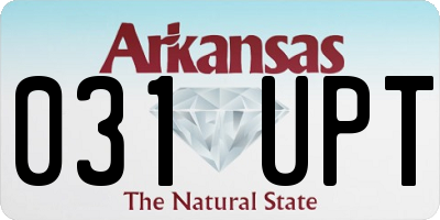 AR license plate 031UPT