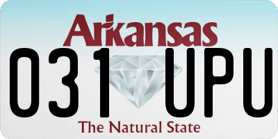 AR license plate 031UPU