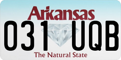 AR license plate 031UQB