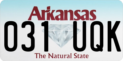 AR license plate 031UQK