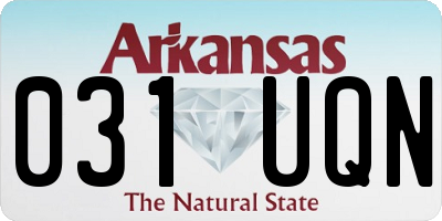 AR license plate 031UQN