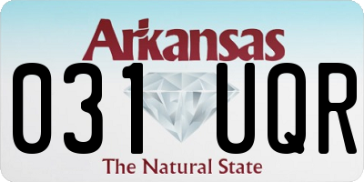 AR license plate 031UQR