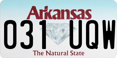 AR license plate 031UQW