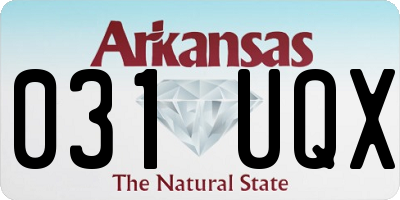 AR license plate 031UQX