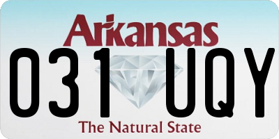 AR license plate 031UQY