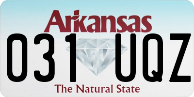 AR license plate 031UQZ