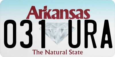 AR license plate 031URA