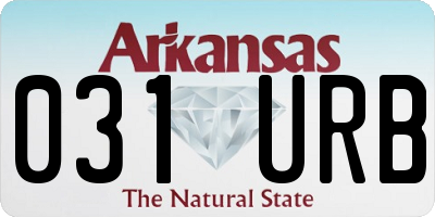 AR license plate 031URB