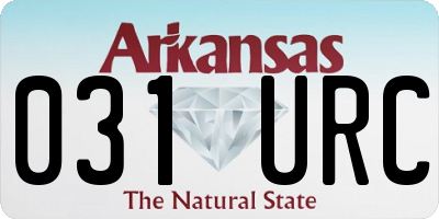 AR license plate 031URC