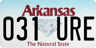 AR license plate 031URE