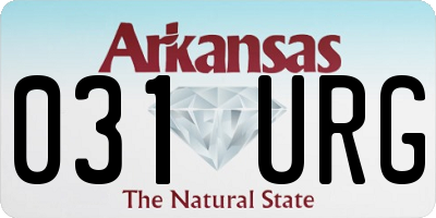 AR license plate 031URG