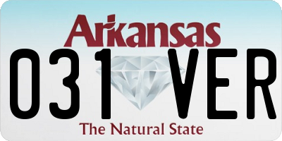 AR license plate 031VER