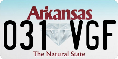 AR license plate 031VGF