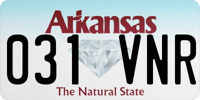 AR license plate 031VNR