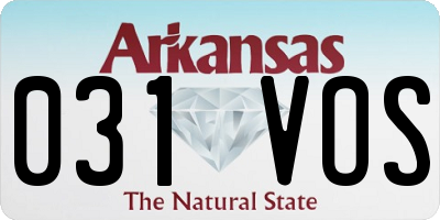 AR license plate 031VOS