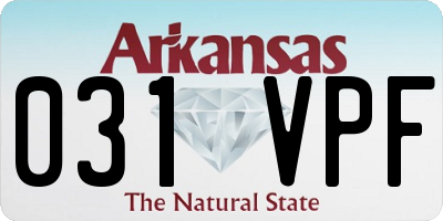 AR license plate 031VPF