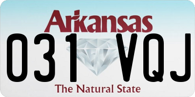 AR license plate 031VQJ