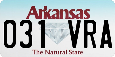 AR license plate 031VRA