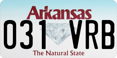 AR license plate 031VRB