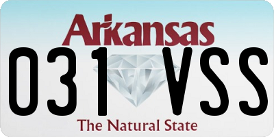 AR license plate 031VSS
