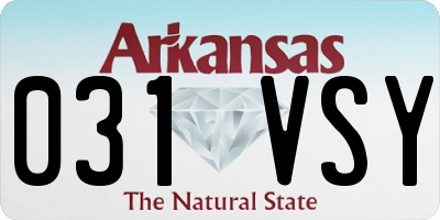 AR license plate 031VSY