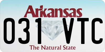 AR license plate 031VTC