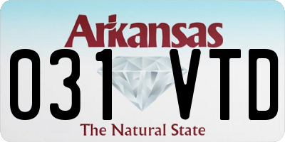 AR license plate 031VTD