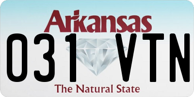 AR license plate 031VTN