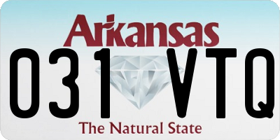 AR license plate 031VTQ