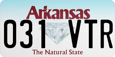 AR license plate 031VTR